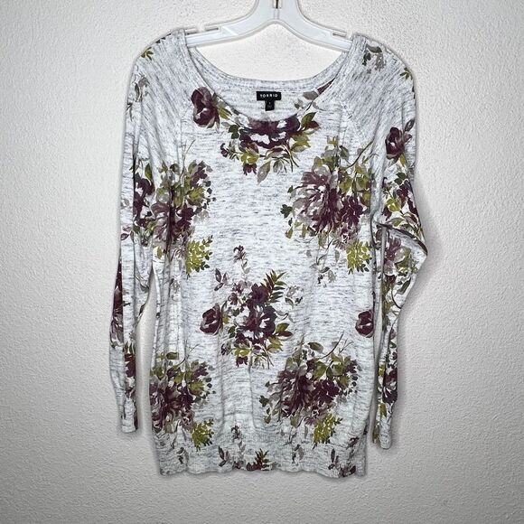 Torrid Floral Sweater‎ - Picture 4 of 7